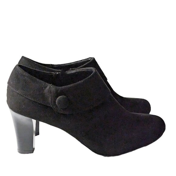 Amelia Grace Women Black Fabric Upper Zipper Closure Ankle Booties Size 8.5 NWOB - Picture 4 of 7